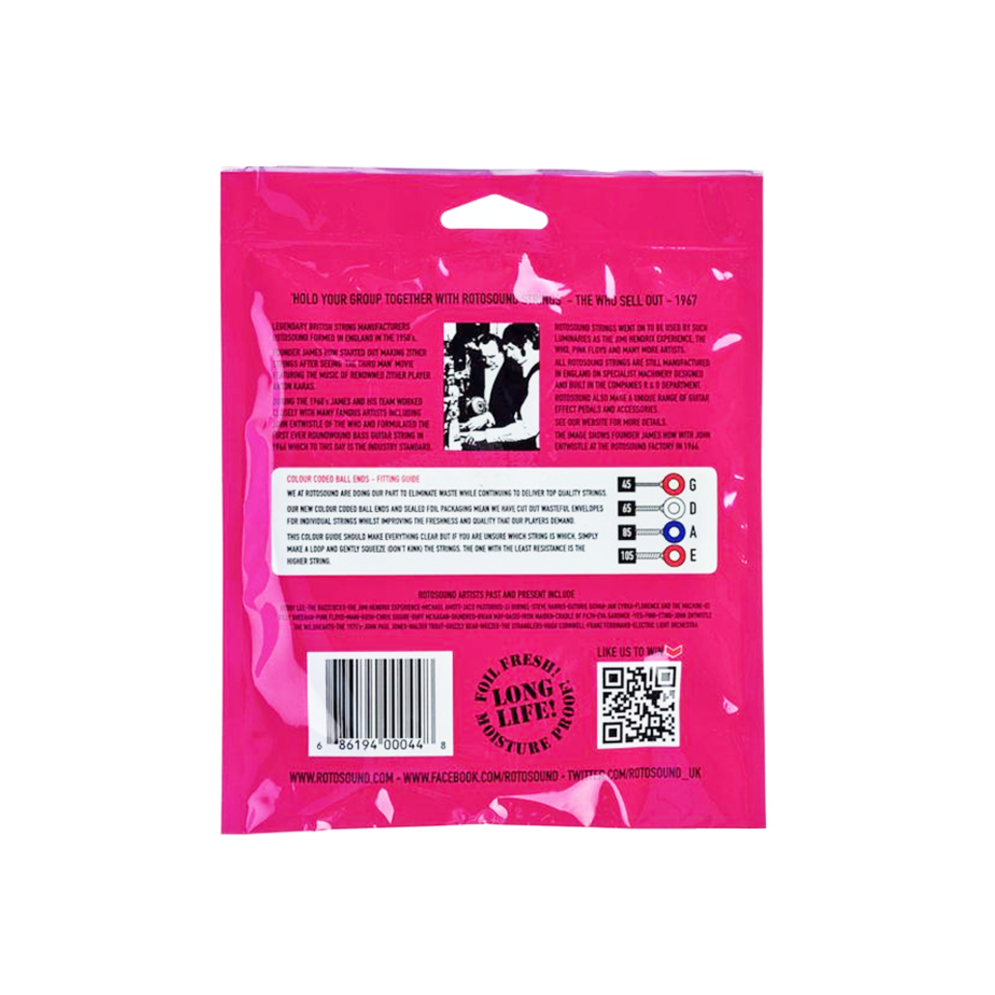 Rotosound Roto Bass Nickel Standard Bass Guitar Strings